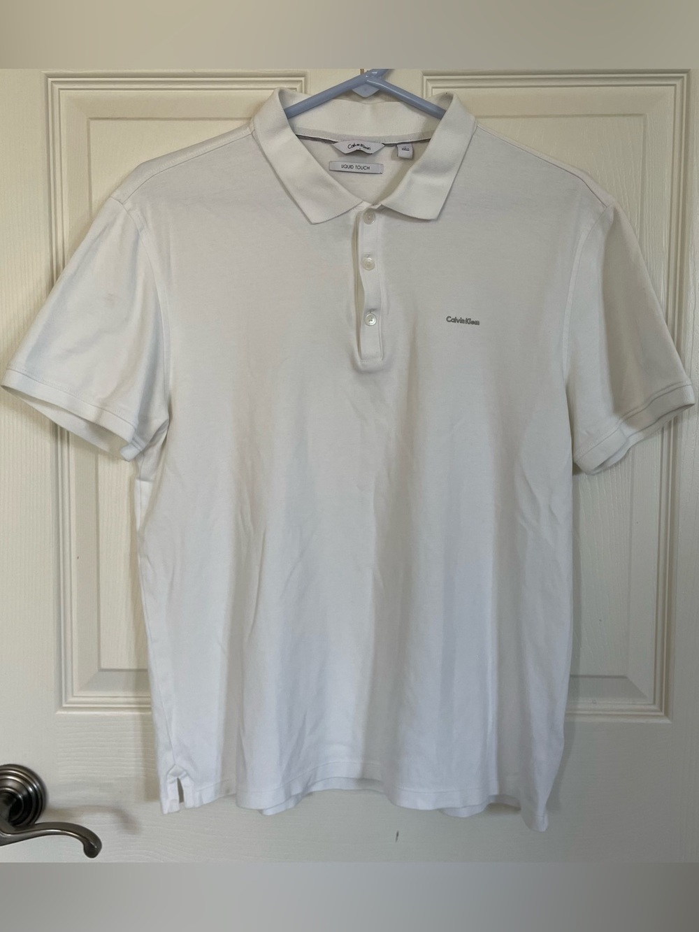 Calvin Klein Liquid Touch White Polo size M